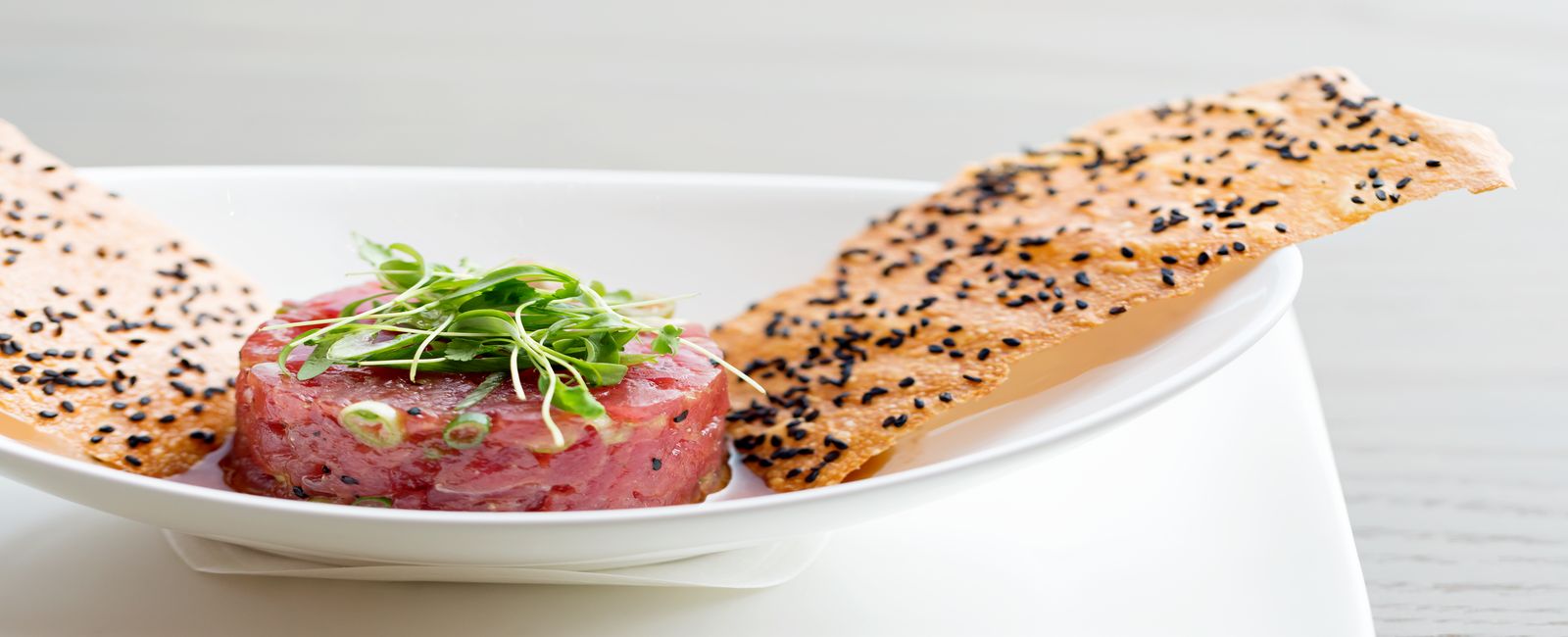 Food Presentation of our Tuna Tartar in Mooo Restaurant.