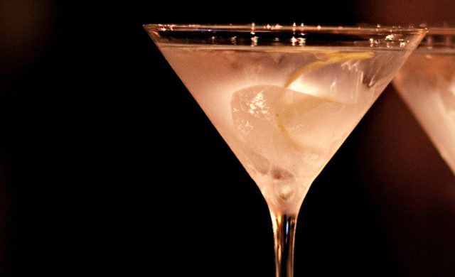 Two lemon martinis