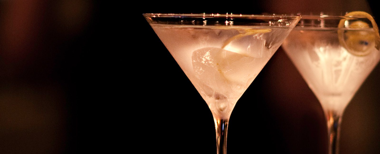 Two lemon martinis