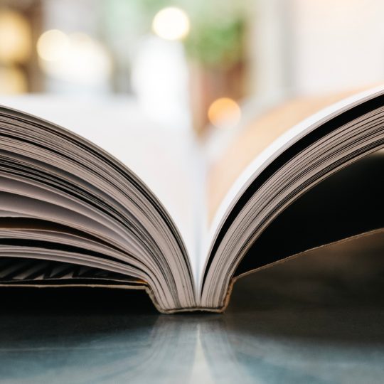 photo of a open book close up