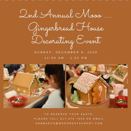flyer with event details about the gingerbread decorating